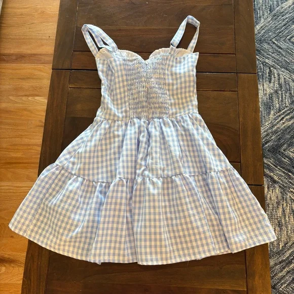 Edikted Basil Cupped Gingham Mini Dress - Picture 2 of 3